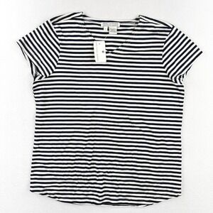 New SAKS‎ FIFTH AVENUE Womens Nautical Top Size L 100% Cotton